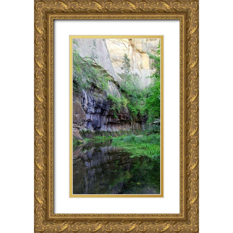 Oak Creek Canyon II Gold Ornate Wood Framed Art Print with Double Matting by Popcorn