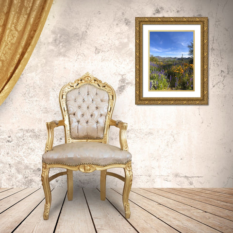 Wildflowers XXV Gold Ornate Wood Framed Art Print with Double Matting by Popcorn