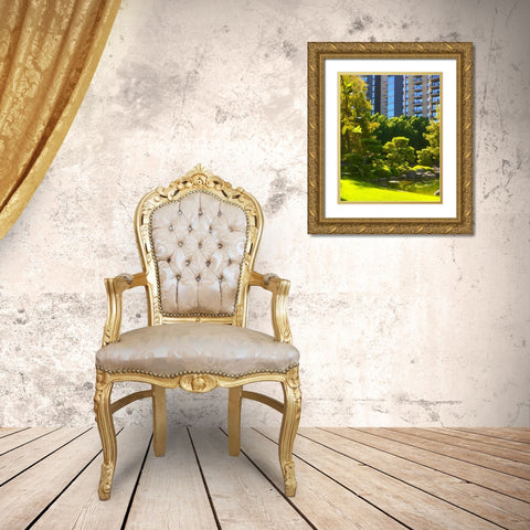 Japanese Friendship Garden II Gold Ornate Wood Framed Art Print with Double Matting by Tenoever, William