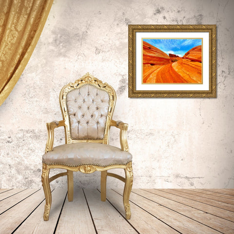 ValleyOfFire:Gibraltar Gold Ornate Wood Framed Art Print with Double Matting by Tenoever, William
