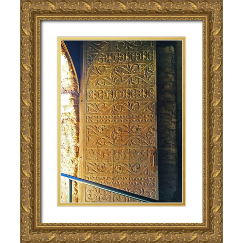 Mission Tumacacori II Gold Ornate Wood Framed Art Print with Double Matting by Popcorn
