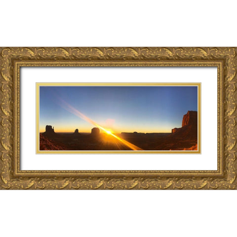 Monument Valley I Gold Ornate Wood Framed Art Print with Double Matting by Popcorn