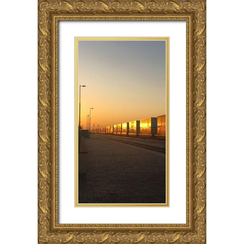 Winslow: La Posada Hotel Gold Ornate Wood Framed Art Print with Double Matting by Popcorn