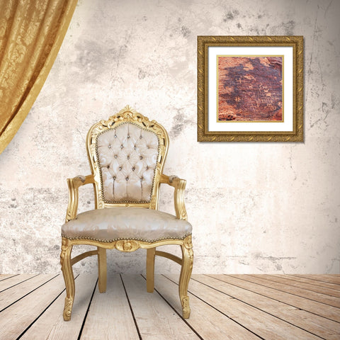 ValleyOfFire:Petroglyphs1 Gold Ornate Wood Framed Art Print with Double Matting by Tenoever, William