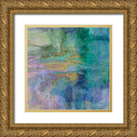 Geometric IV Gold Ornate Wood Framed Art Print with Double Matting by Tienhaara, Michael