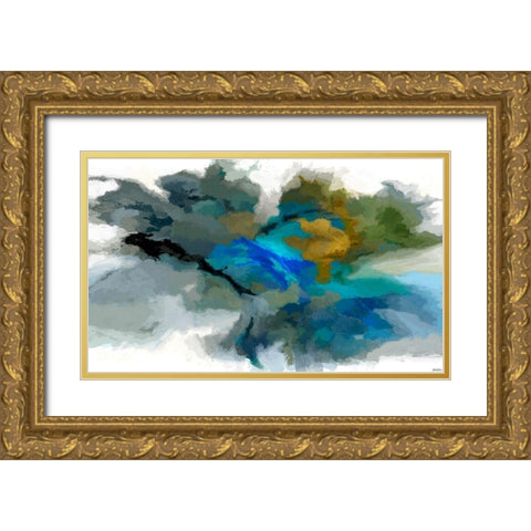 Craters II Gold Ornate Wood Framed Art Print with Double Matting by Tienhaara, Michael