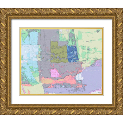 Sherbert I V 1 Gold Ornate Wood Framed Art Print with Double Matting by Tienhaara, Michael