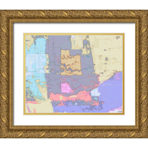 Sherbert I V 3 Gold Ornate Wood Framed Art Print with Double Matting by Tienhaara, Michael