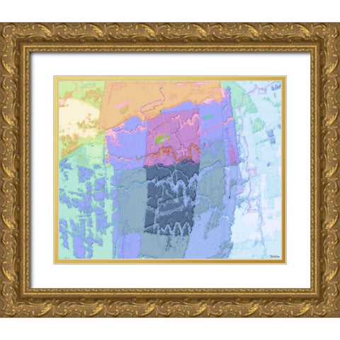 Sherbert II V 5 Gold Ornate Wood Framed Art Print with Double Matting by Tienhaara, Michael