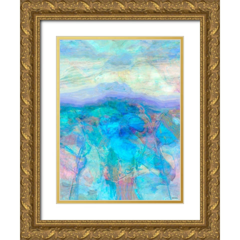 Derivative I Gold Ornate Wood Framed Art Print with Double Matting by Tienhaara, Michael