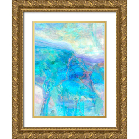 Derivative II Gold Ornate Wood Framed Art Print with Double Matting by Tienhaara, Michael