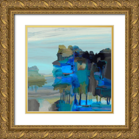 Ridge V Gold Ornate Wood Framed Art Print with Double Matting by Tienhaara, Michael