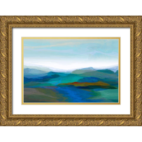 Majestic II Gold Ornate Wood Framed Art Print with Double Matting by Tienhaara, Michael