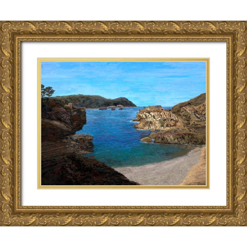 Coastal Inlet II Gold Ornate Wood Framed Art Print with Double Matting by Tienhaara, Michael
