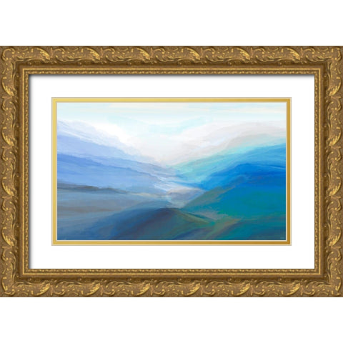 Canyon IV Gold Ornate Wood Framed Art Print with Double Matting by Tienhaara, Michael