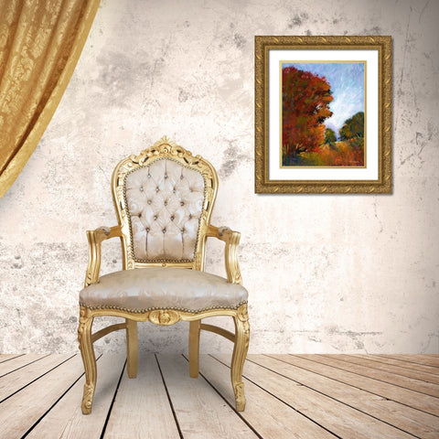 Falls Romance I Gold Ornate Wood Framed Art Print with Double Matting by Tienhaara, Michael