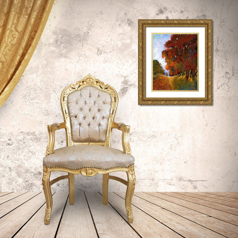 Falls Romance II Gold Ornate Wood Framed Art Print with Double Matting by Tienhaara, Michael