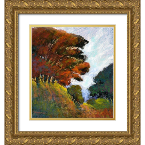 Falls Romance III Gold Ornate Wood Framed Art Print with Double Matting by Tienhaara, Michael