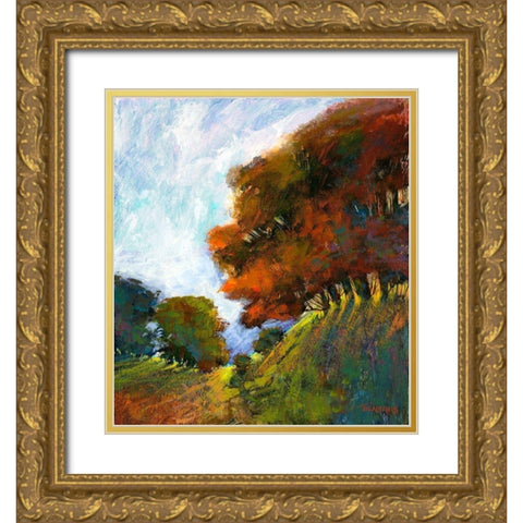 Falls Romance IV Gold Ornate Wood Framed Art Print with Double Matting by Tienhaara, Michael