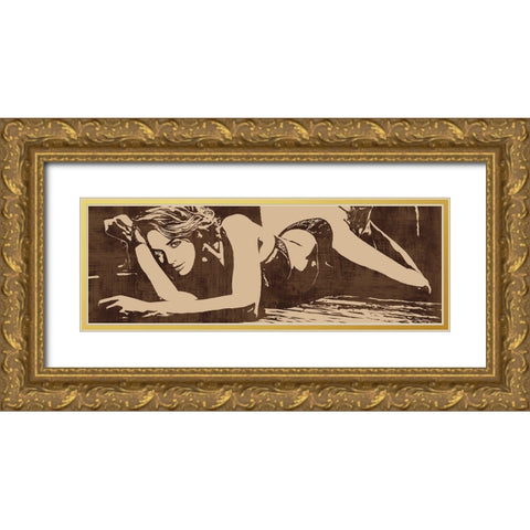 Strike a Pose Gold Ornate Wood Framed Art Print with Double Matting by Cooper, Andrew