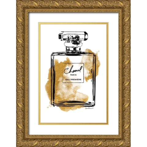 Black Bottle Gold Gold Ornate Wood Framed Art Print with Double Matting by Greenwood, Amanda