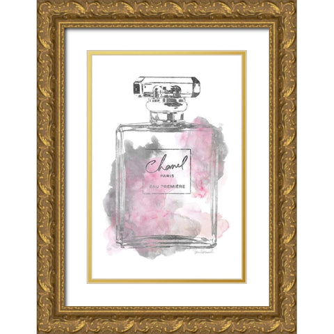 Silver Bottle Grey and Pink Gold Ornate Wood Framed Art Print with Double Matting by Greenwood, Amanda