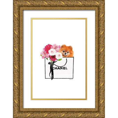 Pom and Shopping Gold Ornate Wood Framed Art Print with Double Matting by Greenwood, Amanda