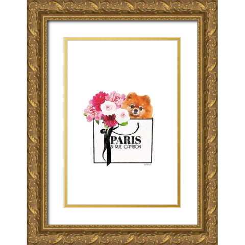 Pom and Shopping II Gold Ornate Wood Framed Art Print with Double Matting by Greenwood, Amanda