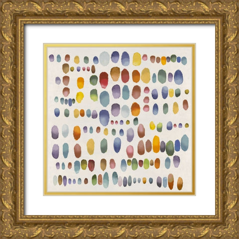 Playful II Gold Ornate Wood Framed Art Print with Double Matting by Perry, Angela