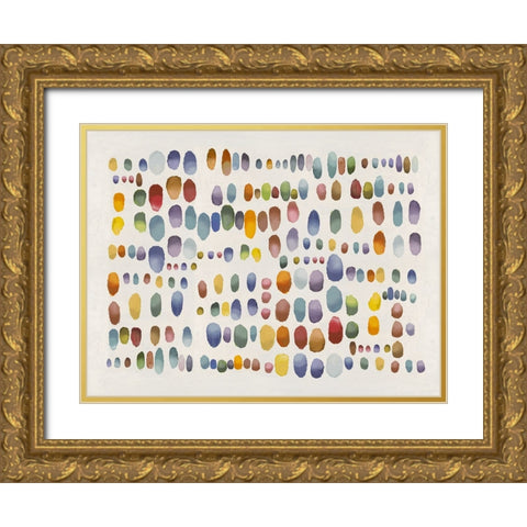 Playful III Gold Ornate Wood Framed Art Print with Double Matting by Perry, Angela