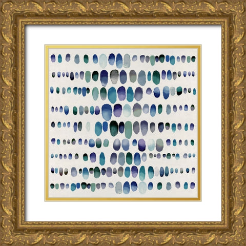 Playful Jewel Tones II Gold Ornate Wood Framed Art Print with Double Matting by Perry, Angela