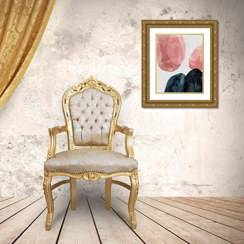 Organic Shapes Gold Ornate Wood Framed Art Print with Double Matting by Creative Artists Studio