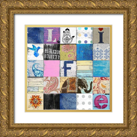 Boho Life Gold Ornate Wood Framed Art Print with Double Matting by Carter, Charlie