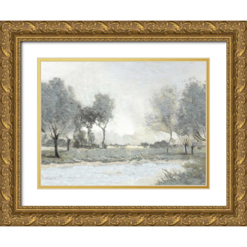 By the Pond I Gold Ornate Wood Framed Art Print with Double Matting by McKee, Christy
