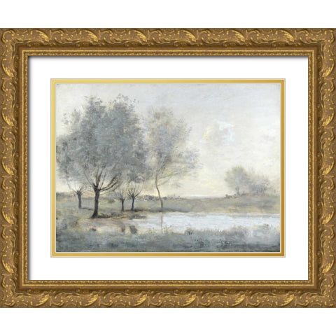 By the Pond II Gold Ornate Wood Framed Art Print with Double Matting by McKee, Christy