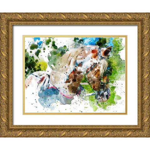 Draft II Gold Ornate Wood Framed Art Print with Double Matting by Young, Chamira