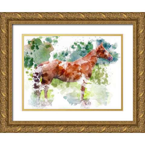 Equine Confirmation Gold Ornate Wood Framed Art Print with Double Matting by Young, Chamira