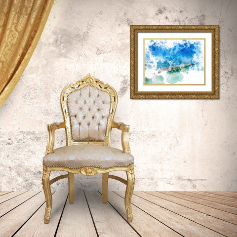 Pier II Gold Ornate Wood Framed Art Print with Double Matting by Young, Chamira