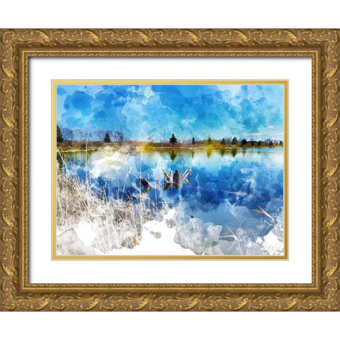 Broken PIer Gold Ornate Wood Framed Art Print with Double Matting by Young, Chamira