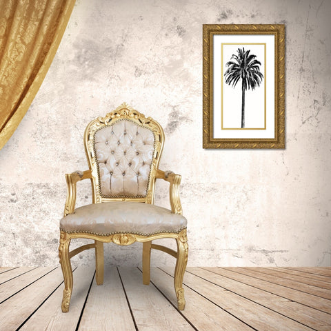 Palm Tree III Gold Ornate Wood Framed Art Print with Double Matting by Blake, Madeline