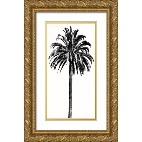 Palm Tree III Gold Ornate Wood Framed Art Print with Double Matting by Blake, Madeline