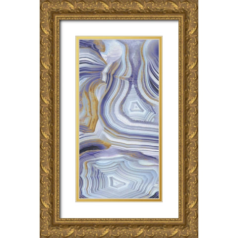 Agate Flow II Gold Ornate Wood Framed Art Print with Double Matting by Carson, Danielle
