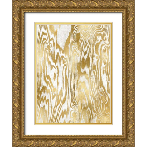 Golden Movement II Gold Ornate Wood Framed Art Print with Double Matting by Carson, Danielle