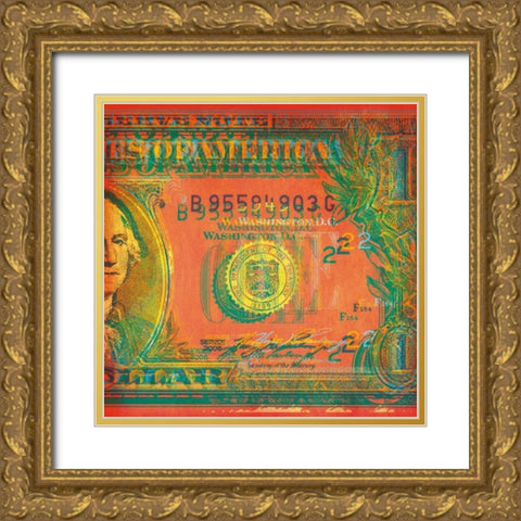 One Buck II Gold Ornate Wood Framed Art Print with Double Matting by Chambers, Dustin