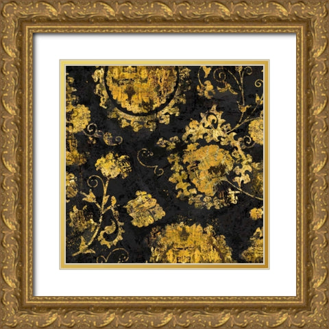 Adornment in Gold I Gold Ornate Wood Framed Art Print with Double Matting by Roberts, Ellie