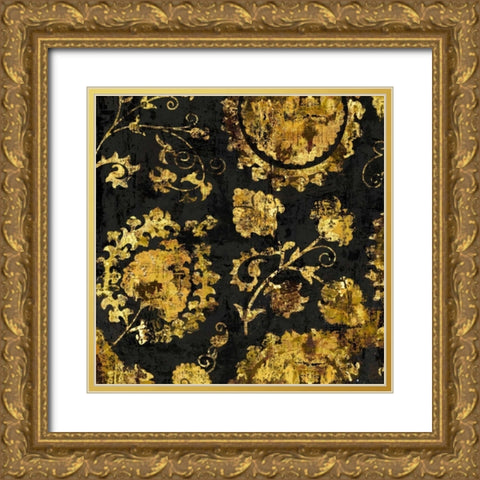 Adornment in Gold II Gold Ornate Wood Framed Art Print with Double Matting by Roberts, Ellie
