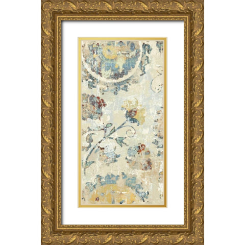 Adornment Panel II Gold Ornate Wood Framed Art Print with Double Matting by Roberts, Ellie