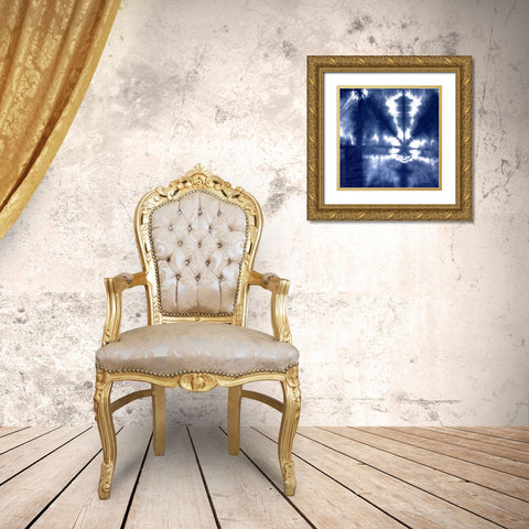 Shibori III Gold Ornate Wood Framed Art Print with Double Matting by Roberts, Ellie