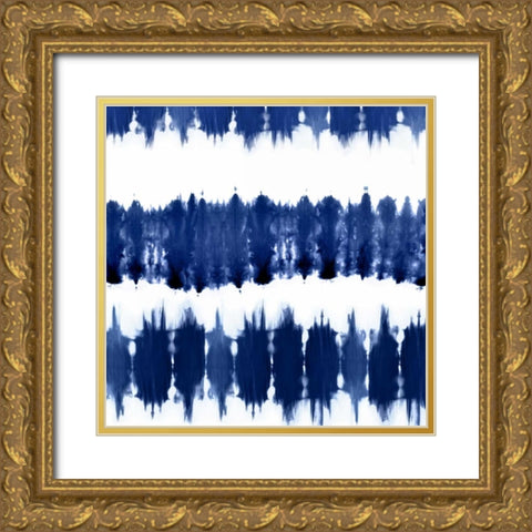 Shibori VI Gold Ornate Wood Framed Art Print with Double Matting by Roberts, Ellie