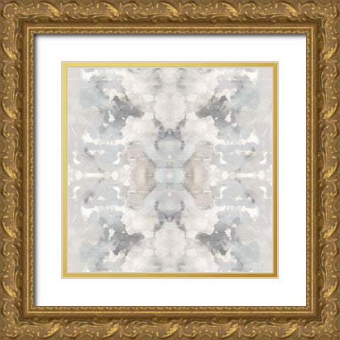 Harmony Gray III Gold Ornate Wood Framed Art Print with Double Matting by Blake, Madeline